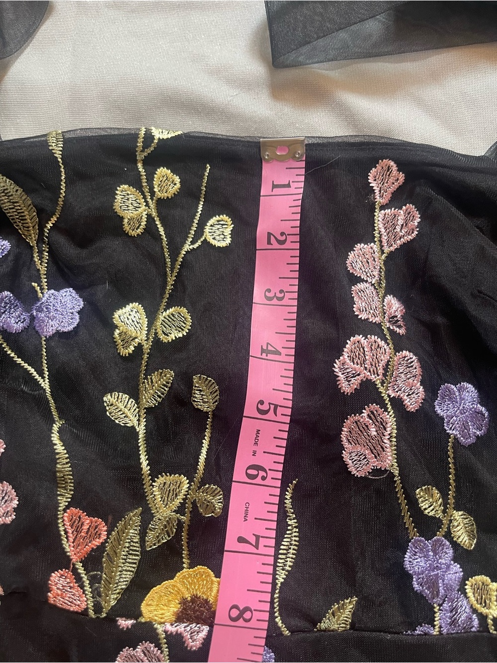Lulus ✨ Thriving Poise Black 3D Floral Embroidered Tie-Strap Maxi Dress - Picture 15 of 16